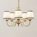 Produktbild: Lindby Lumiel 5 Kronleuchter Cream/Antique Brass - Wohnzimmer - 36