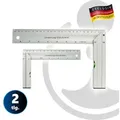 Produktbild: Eurotools - Masterproof Professional Anschlagwinkel-set 150 Mm & 250 Mm, 2-teilig, Aluminium