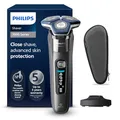 Produktbild: PHILIPS Shaver Series 7000 – Elektrischer Nass- und Trockenrasierer für Herren mit aufklappbarem Trimmer, Ladestation & Reiseetui (Modell S7887/35)