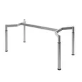 Produktbild: boho möbelwerkstatt Schreibtischgestell, Konferenztischgestell, Tischgestell, höheneinstellbar in Silber RAL9006 für Tischplatten von 160 x 80 cm