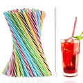 Produktbild: 100 Stück Wiederverwendbare Strohhalme,Verdickte Strohhalme Plastik, Trinkhal...
