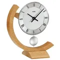 Produktbild: AMS. Pendel-Tischuhr 163, Quarz, Massivholzgehäuse, Buche, Metallzifferblatt