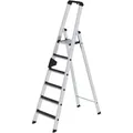 Produktbild: Alu-Stehleiter 6 Stufen clip-step R13 Gesamthöhe 2,05 m Arbeitshöhe bis 3,40 m,