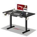 Produktbild: SANODESK Höhenverstellbarer Schreibtisch 110×54 cm – Kompakter Standing Desk mit praktischem Zubehör, ideal für kleine Räume, leise & sicher mit Anti-Kollisions-Schutz(schwarz)