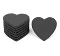 Produktbild: hausleben Glasuntersetzer Herz Schiefer Untersetzer 10x10 cm, 8-tlg.
