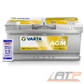 Produktbild: VARTA AUTOBATTERIE 12V 105Ah STARTERBATTERIE 950A AGM A4 + 10g BATTERIE-POL-FETT