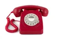 Produktbild: GPO 746ROTARYRED Retro Telefon mit Wählscheibe im 70er Jahre Design Rot