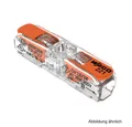 Produktbild: WAGO Wago Durchgangsverbinder 2 Leiter, bis 4 mm², transp./orange, 60 Stk., Audio- & Video-Kabel