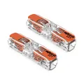 Produktbild: 2x WAGO 2-Leiter-Klemme Durchgangsverbinder Klemme mit Hebel 221-2411