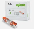 Produktbild: WAGO Durchgangsverbinder 2-Leiter-Klemme mit Hebel | 221-2411 | 60 Stück