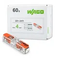 Produktbild: WAGO Durchgangsverbinder Klemme mit Hebel 221-2411 60Stk EINHEIT 2-Leiter-Klemme