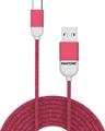 Produktbild: Celly PT-TC001-5P USB 2.0 A zu C Kabel 1.5m Rosa 2.4A für elektronische Geräte