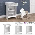 Produktbild: Wickeltisch Wickelregal Babymöbel Kommode Wickelkommode Leo weiß Baby  Vicco