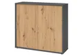 Produktbild: bümö Aktenschrank office Schiebetürenschrank Dekor: Graphit/Asteiche - Griffe: Relinggriff (Kunststoff)