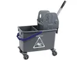 Produktbild: Nasswischwagen, 1 x 35-l-Fahreimer mit modularer Trennwand, gummierte Lenkrollen kaiserkraft