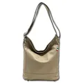 Produktbild: Florence Echtleder Hobo Bag Damen taupe Schultertasche Umhängetasche OTF159C