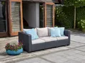 Produktbild: Allibert Loungesofa Salta 3-Sitzer Gartensofa – Rattanoptik, wetterfest inkl. Kissen