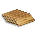 Produktbild: Kesper Brotzeitbrett 32 x 21 cm Akazie 5er Set extra groß mit Einbrand Brotzeit Essbrett Schneidbrett Frühstücksbrettchen