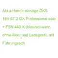 Produktbild: Akku-Handkreissäge GKS 18V-57-2 GX Professional solo + FSN 440 X (blau/schwarz,