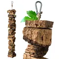 Produktbild: Kette zum Knabbern aus Korkrinde | 60cm | Spielzeug für Vögel | Naturmaterial Kork