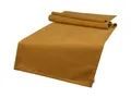 Produktbild: beties Tischläufer FarbTon (1-tlg, 1 Stück Tischläufer), Chenille-Haptik Raumausstatter Qualität ca. 40x140 cm curry-gelb