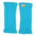 Produktbild: BUDDHA arts&more Pulswärmer Stulpen mit Daumenschlitz 100% Wolle fleecegefüttert Handarbeit Nepal (türkis)