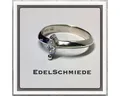 Produktbild: Edelschmiede925 Silberring Damenring 925/- Silber mit Zirkonia Navette #56