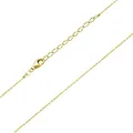 Produktbild: Materia Gold Kinderkette Mädchen 1,2mm - 925 Silber Halskette Kette vergoldet 36-40cm verstellbar K108