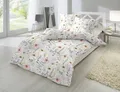 Produktbild: Primera Bio Renforce Bettwäsche 155x220 Blumenwiese Sommer grün rosa B123007-15