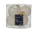 Produktbild: Set aus 6 Weihnachtsglaskugeln 6cm, warmweiß, matt und glänzend, langlebig und elegant