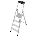 Produktbild: KRAUSE Stehleiter einseitig MONTO Solido silber 4 Stufen, H: 160,0 cm
