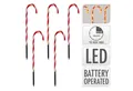 Produktbild: ToCi LED-Lichterkette Gartenstecker LED Zuckerstangen Weihnachts Deko Timer Batterie Außen