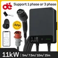 Produktbild: dé Wallbox 11kw mit Tuya App 5m 7,5 m 10m 15m Ladekabel Cee zu Typ 2 16a Ladegerät für Elektro fahrzeuge Plug & Play LED-Bildschirm