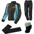 Produktbild: Motorradkombi NERVE Gr. 42, schwarz (schwarz, blau), Overalls, Damen, 42, N-Gr, Obermaterial: 100% Polyester. Innenseite: 100% Polyester
