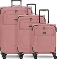Produktbild: REDOLZ Essentials 12 Trolley-Set 3-teilig Rose altrosa 55cm
