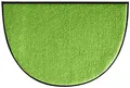 Produktbild: Erwin Müller Fußmatte halbrund Mainz, Schmutzfangmatte, Sauberlaufmatte Uni apfelgrün Größe 50x75 halbrund - rutschfest, pflegeleicht, für Fußbodenheizung geeignet (weitere Farben, Größen)