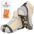 Produktbild: Traxtor Spikes Schuhspikes Anti-Rutsch - Schuhkrallen für Eis und Schnee (Schuhspikes), Steigeisen für Gleitschutz bei Glatteis inkl. 15 Spikes XL: 45-47 EU