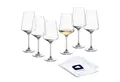 Produktbild: LEONARDO Weißweinglas Gläser-Set PUCCINI + Poliertuch, 7-teilig, 7-tlg., Kristallglas, 6 Weisswein Gläser, 560 ml, mit Poliertuch