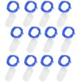 Produktbild: Jsdoin LED Mini Lichterkette mit Batterie, 12x20er Micro Lichterkette außen Batterie, 2M DIY kleine Lichterketten Wasserdicht für Party Hochzeit Weihnachten Beleuchtung Deko (Blau)