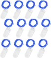 Produktbild: Jsdoin 12x20 LED Lichterkette Batterie 2m Micro außen Party Weihnachten Blau
