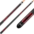 Produktbild: Winsport Billardqueue Trilux, Profiqualität, Ahornholz mit Vogelaugen Naturmaserung, Leinengriffband Edelstahl Joint, 13 Klebeleder, Cue in blau, grau, braun und rot (Rot)