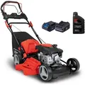 Produktbild: Scheppach Benzin-Rasenmäher MS150-46E - 3,7PS | 46cm | 55L | Antrieb | E-Start | inkl. 2Ah Akku + 2,4A Ladegerät