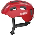 Produktbild: ABUS Fahrradhelm Youn-I 2.0 - mit Licht für Kinder, Jugendliche und junge Erwachsene - für Mädels und Jungs - Rot, Größe M (52-57 cm)