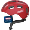 Produktbild: ABUS Fahrradhelm Youn-I 2.0 - mit Licht für Kinder, Jugendliche und junge Erwachsene - für Mädels und Jungs, Rot (blaze red) Größe M