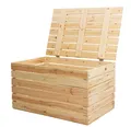 Produktbild: Grosse Holztruhe 80er Natur mit Deckel  80x50x39cm
