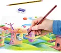 Produktbild: Staedtler Farbstift Noris Club 144 Promotion Set sechskant 61 SET6 Gelb, Rot, Blau, Lichtblau, Bordeauxrot, Orange, Hautfarben