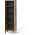 Produktbild: Vicco Bücherregal, Eiche Wotan, Schwarz, Holzwerkstoff, Rechteckig, 60x186.6x30.1 cm, Wohnzimmer, Regale, Bücherregale