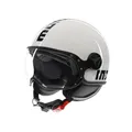 Produktbild: MOMO Design - FGTR CLASSIC E2206, Jet-Helm, offener Helm für Motorräder und Motorroller, für Männer und Frauen, White/Black, XL
