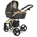 Produktbild: Lorelli Kombikinderwagen, Schwarz, Metall, 60x117x112 cm, unisex, Federung, Baby on Tour, Kinderwagen, Kombikinderwagen