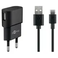 Produktbild: Goobay 45298, Drinnen, AC, 5 V, 1 m, Schwarz - Schwarz
